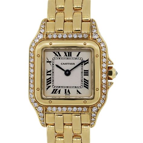 cartier panthere gold watch for ladies|cartier panthere gold diamond watch.